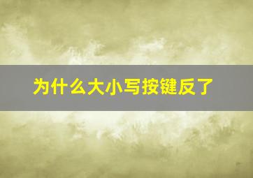 为什么大小写按键反了