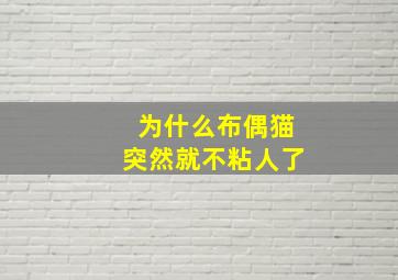 为什么布偶猫突然就不粘人了