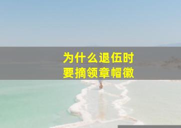 为什么退伍时要摘领章帽徽