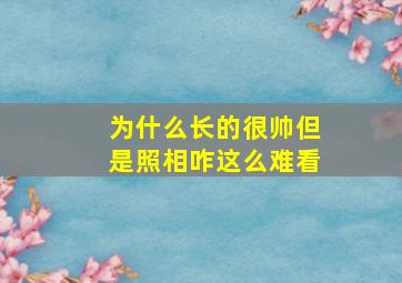 为什么长的很帅但是照相咋这么难看