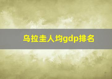 乌拉圭人均gdp排名