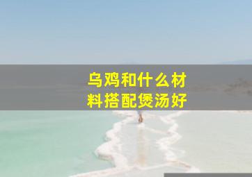 乌鸡和什么材料搭配煲汤好