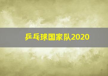 乒乓球国家队2020