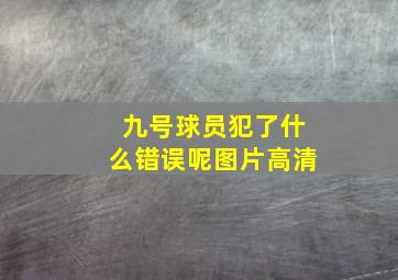 九号球员犯了什么错误呢图片高清