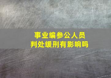 事业编参公人员判处缓刑有影响吗