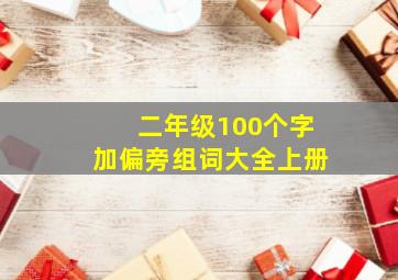 二年级100个字加偏旁组词大全上册