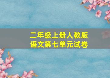 二年级上册人教版语文第七单元试卷