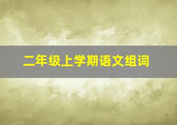 二年级上学期语文组词