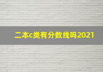 二本c类有分数线吗2021