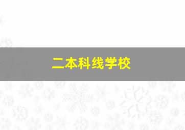 二本科线学校