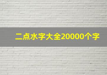 二点水字大全20000个字