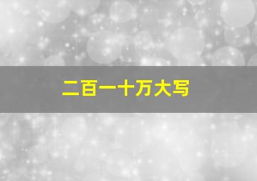 二百一十万大写