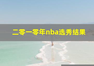 二零一零年nba选秀结果