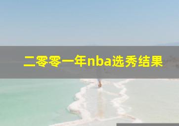 二零零一年nba选秀结果