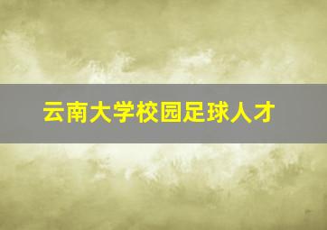 云南大学校园足球人才