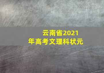 云南省2021年高考文理科状元