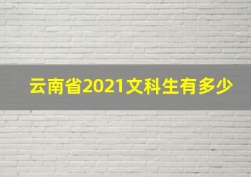 云南省2021文科生有多少