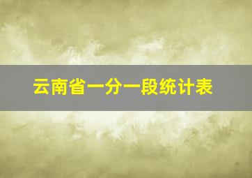 云南省一分一段统计表