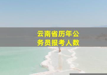 云南省历年公务员报考人数