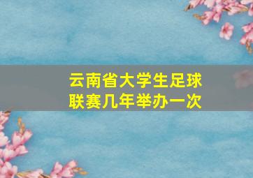 云南省大学生足球联赛几年举办一次