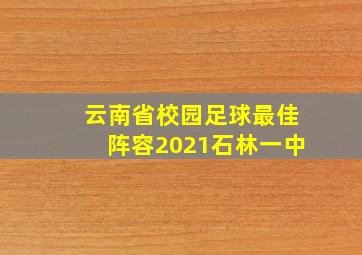 云南省校园足球最佳阵容2021石林一中