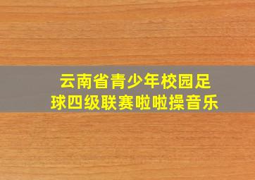 云南省青少年校园足球四级联赛啦啦操音乐