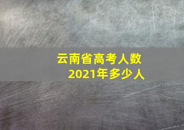 云南省高考人数2021年多少人