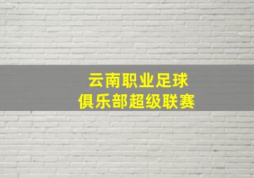 云南职业足球俱乐部超级联赛