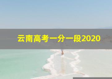 云南高考一分一段2020