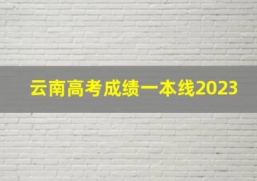 云南高考成绩一本线2023