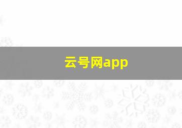 云号网app