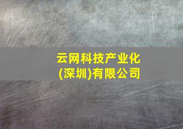 云网科技产业化(深圳)有限公司