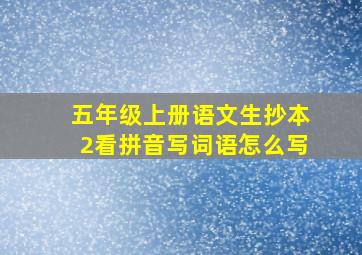 五年级上册语文生抄本2看拼音写词语怎么写