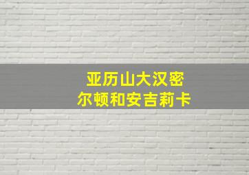 亚历山大汉密尔顿和安吉莉卡