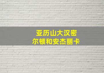 亚历山大汉密尔顿和安杰丽卡