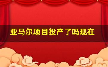 亚马尔项目投产了吗现在