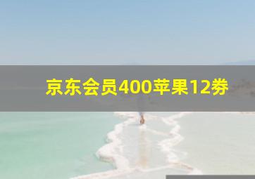 京东会员400苹果12劵