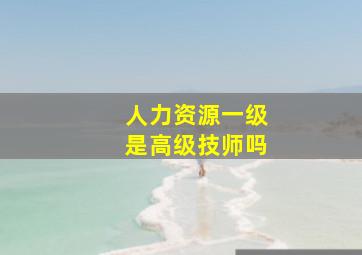 人力资源一级是高级技师吗