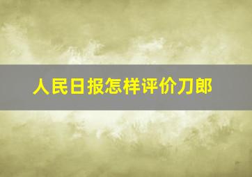 人民日报怎样评价刀郎