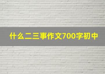 什么二三事作文700字初中