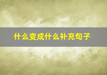 什么变成什么补充句子