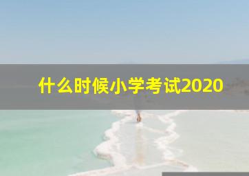 什么时候小学考试2020