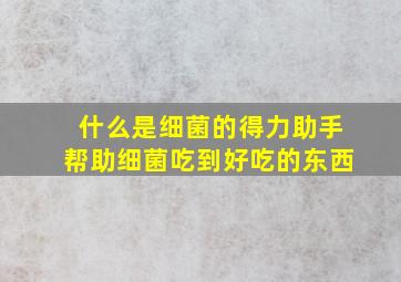 什么是细菌的得力助手帮助细菌吃到好吃的东西