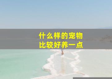 什么样的宠物比较好养一点