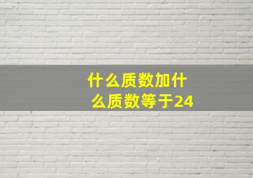 什么质数加什么质数等于24