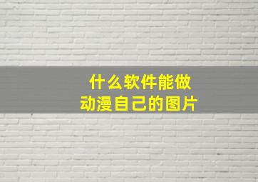 什么软件能做动漫自己的图片