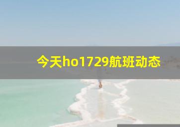 今天ho1729航班动态