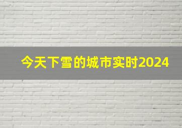 今天下雪的城市实时2024