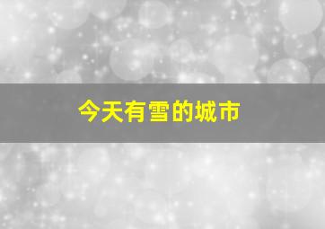 今天有雪的城市