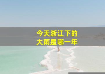 今天浙江下的大雨是哪一年